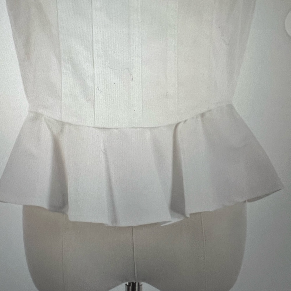 NWT Veronica beard crisp white Nikolette top sz 12 - Picture 8 of 9